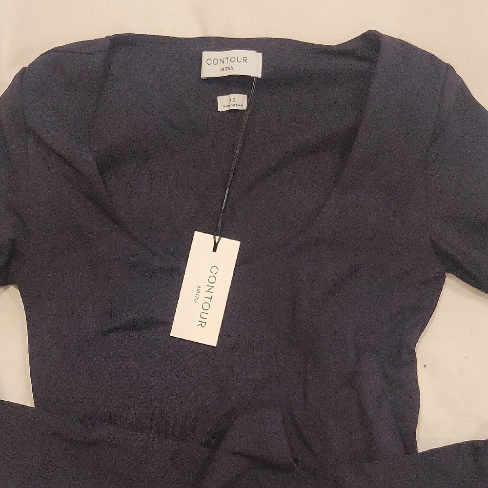 Contour Black Long Sleeve Top